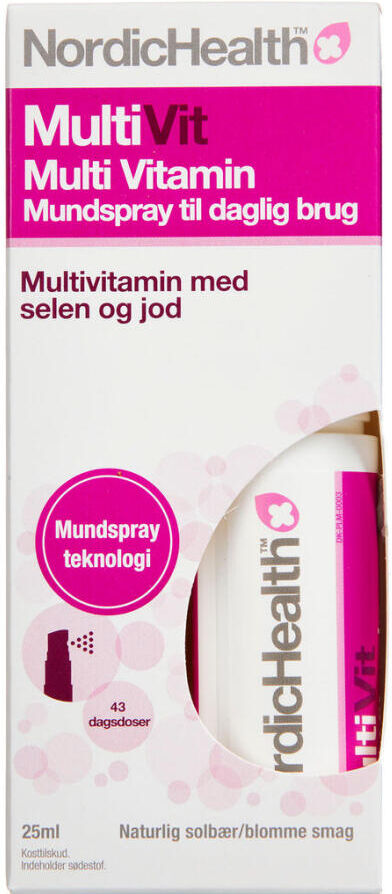 NordicHealth MultiVit Multivitamin Spray Kosttilskud 25 ml