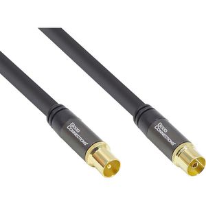 Good-Connections Antennenkabel GC-M2057, Koaxialkabel, TV-Kabel, IEC-Stecker auf IEC-Buchse, vergoldet, 10 m
