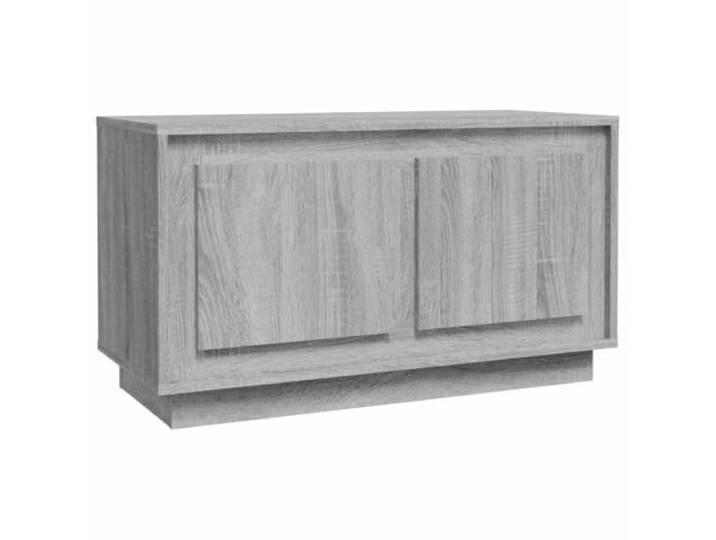 KUPTYERFG TV-Schrank Grau Sonoma 80x35x45 cm Fernsehtisch Lowboard Kompaktes Mediencenter fürs Wohnzimmer: Zweitüriges Board mit Stauraum für Receiver & Konsolen. Pflegeleichte Oberfläche.