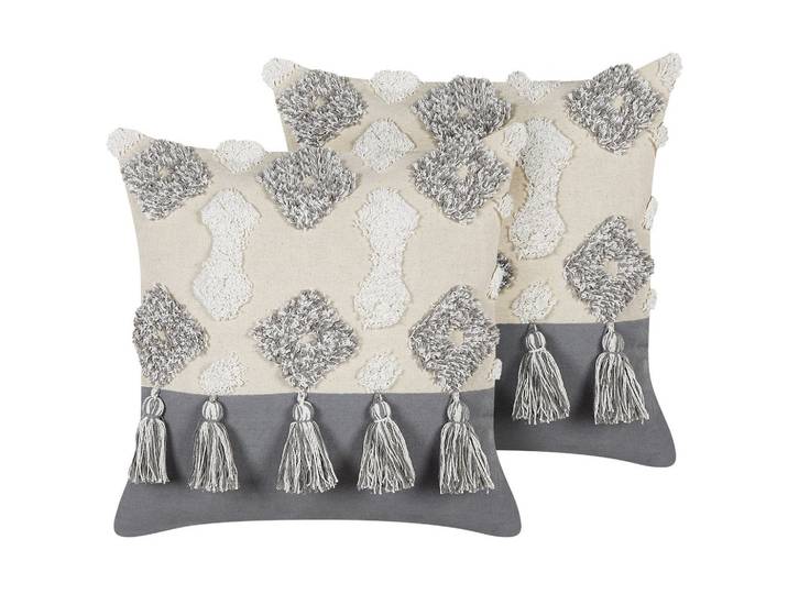 DEKOKISSEN 2er-Set Beige 45/45 cm Alocasia