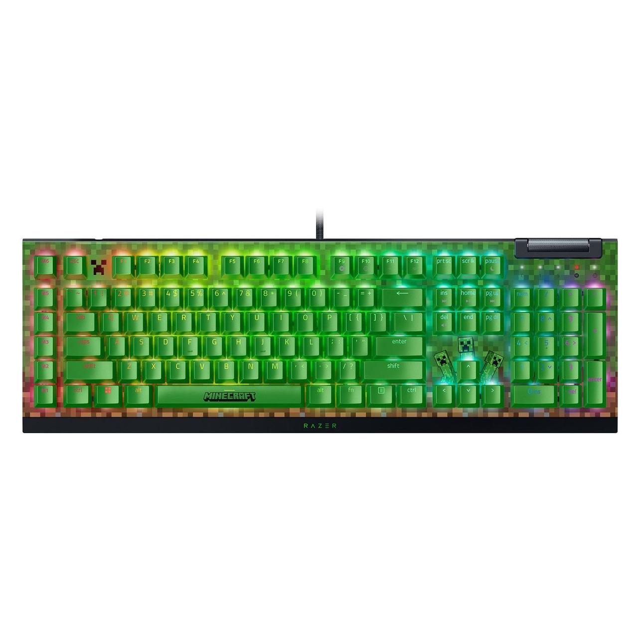 Razer Blackwidow V4 X Minecraft Edition (US, Kabelgebunden) (RZ03-04704100-R3M1)