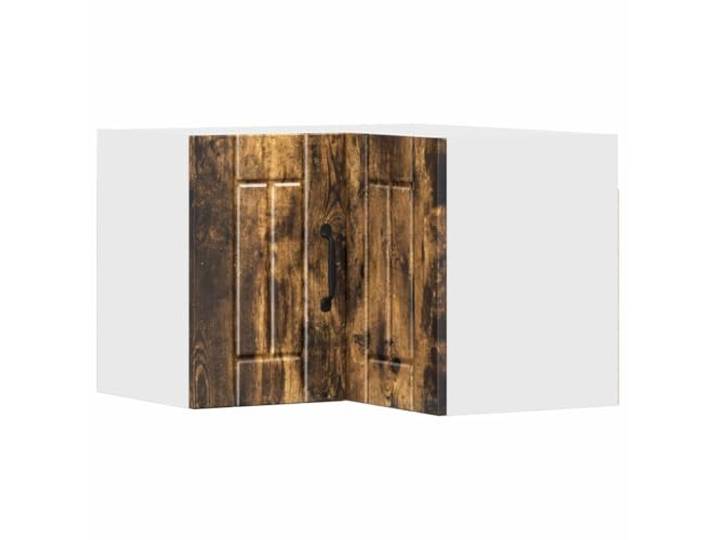 fsahslih Wand-Eckschrank Küchenschrank Holzwerkstoff 57x57x40 cm Eiche Platzsparender Eckhängeschrank für die Küche aus robustem Holzwerkstoff mit zwei Türen und zwei Regalfächern.