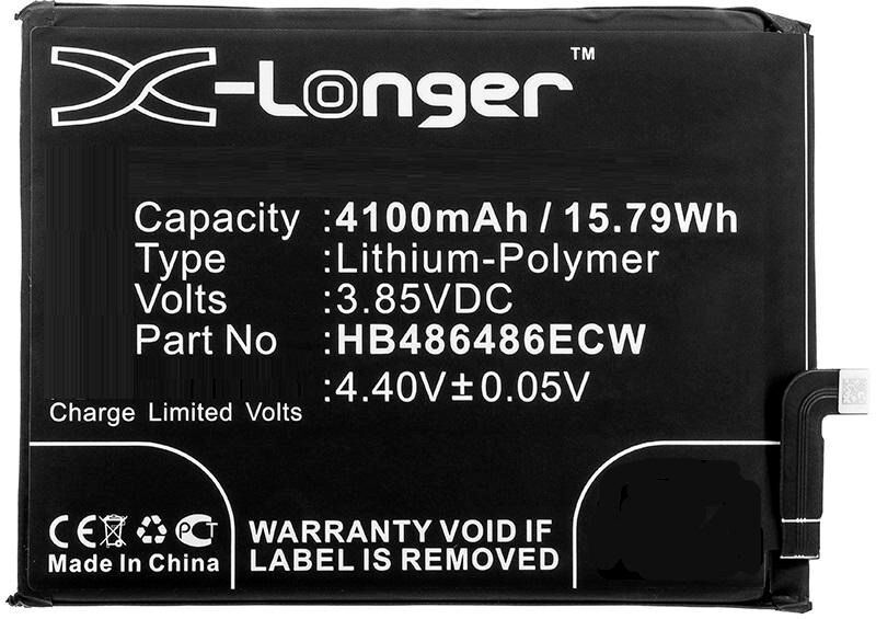 CoreParts Mobile Battery for Huawei Mate 20 Pro 15.79Wh Li-Pol 3.85V 4100mAh Black (HB486486ECW)