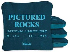 Skip's Garage Pictured Rocks National Park Dual Sided Pro Cornhole Bags (Set of 4)