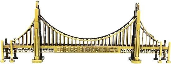 Architectuur standbeeld Brug Model tafeldecoratie in metaal, Hoogte: 18 cm
