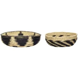 Current Aufbewahrungskorb schwarz/natur 54cm H 15 cm