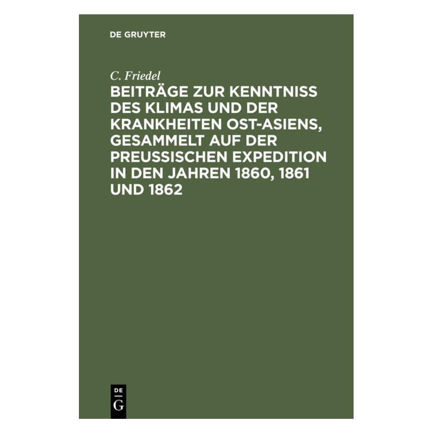 De Gruyter Friedel:Beiträge zur Kenntniss des Klim (Deutsch, Hardcover, C. Friedel) (67769879)