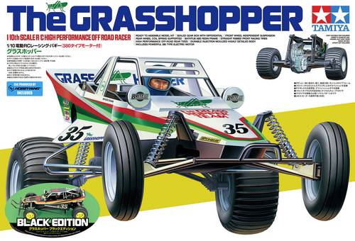 Tamiya RC The Grasshopper Black Edition Brushed 1:10 RC Modellauto Buggy Heckantrieb (2WD) 2,4 GHz