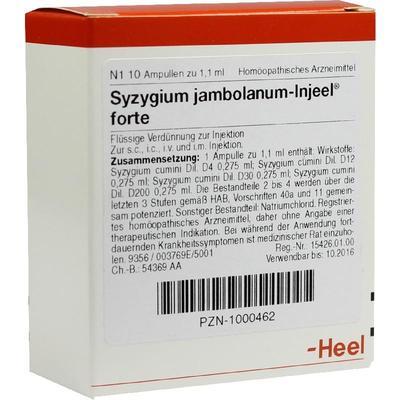 Biologische Heilmittel Heel GmbH SYZYGIUM JAMBOLANUM INJEEL forte Ampullen 10 St 01000462