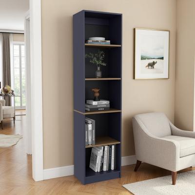 ZWYO HOSIMU "71.1"" 5-Tier Tall Bookcase with Open Display Shelves, Adjustable Storage Heights, Compact Footprint & Wipe-Clean Surface"