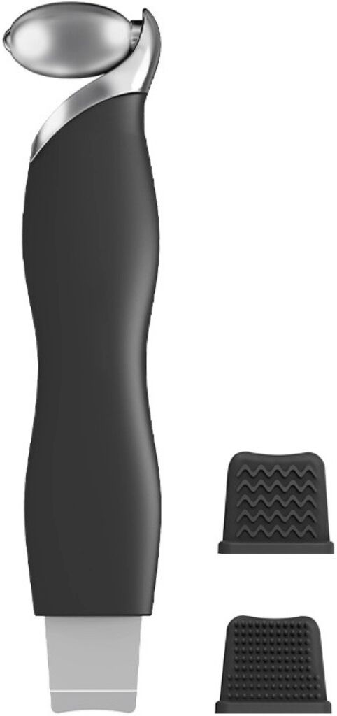 INF 2-in-1 elektrischer Gesichtshautschaber mit Rollenmassage für die Gesichtspflege zu Hause Schwarz