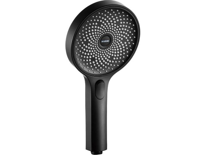 Handbrause Regendusche 130 mm Schwarz 3 Strahlarten Massage Spa