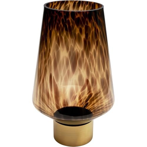 Kare Design Caramel abstracte vaas, bruin en goud, B: 24 cm, D: 24 cm, H: 41 cm
