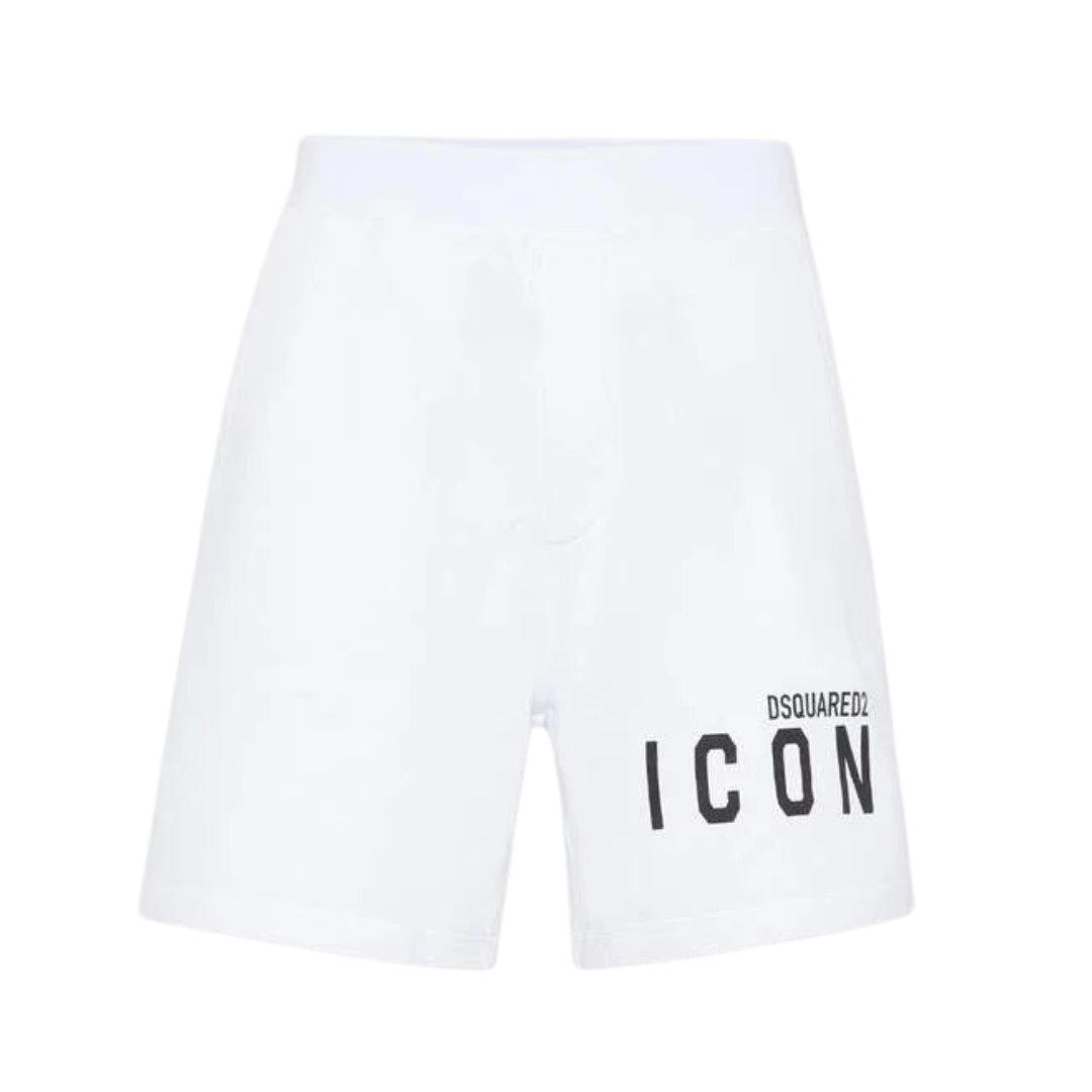 Dsquared2 Icon Logo Relaxed White Shorts