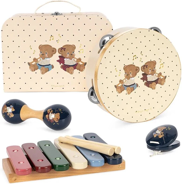 Konges Sløjd Set d'éveil musical Teddy  Blanc taille unique