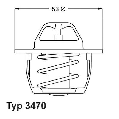 Wahler Thermostat, Kühlmittel [Hersteller-Nr. 3470.89D50] für Mitsubishi, Opel, Vauxhall, Renault, Volvo