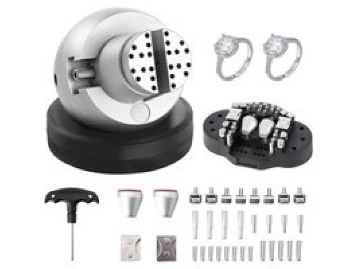 VEVOR Kugelschraubstock, 5-Zoll-Gravur-Setzwerkzeug, 360° drehbarer Gravurblock-Schraubstock, 35-teiliger Aufsatz, Schmuck-Gravurblock-Werkzeuge, Standardblock für Edelsteineinlagen und kleine Gravure