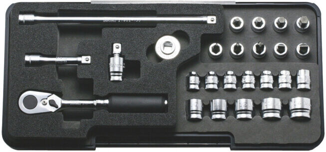 KO-KEN Coffret de douilles, série Z, carré 1/4 pouce 26 pièces, Nombre de pièces: 26 (P2285Z)