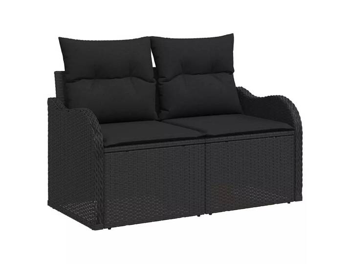 VidaXL - Modulares sofa poly-rattan, One Size, Schwarz