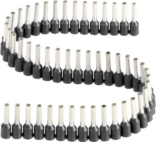 Vogt Verbindungstechnik 470408.00050 Aderendhülse 1.5mm² Teilisoliert Schwarz 50St.