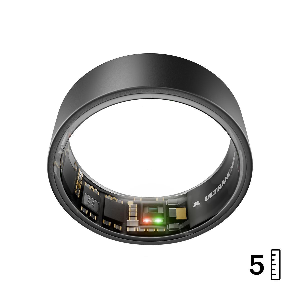 ULTRAHUMAN Ring Air - Smart Ring für Frauen und Männer - Schlaf -und Fitness Tracking Wearable - Herzfrequenz - Smartring Matte Grey Größe 5