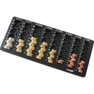 HMF 27012 Zählbrett für Münzen Euro 34 x 15 x 3