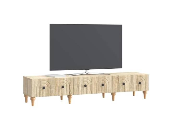 GKHPYURE TV-Schrank Sonoma-Eiche 147 x 34,5 x 30 cm Technisches Holz, 3 Schubladen, großer Stauraum, einfache Montage, einfache Wartung