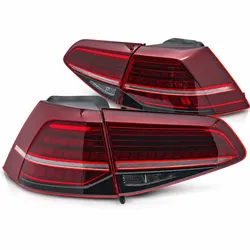 LED-Rückleuchten passend für VW Golf 7 2013–2019 | Rot | dynamische Blinker | für Serien-Glühlampen