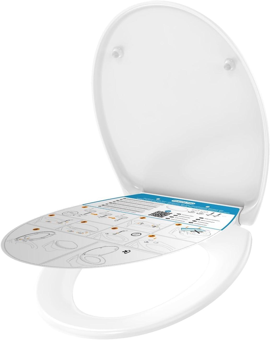 YEAUPE PRO Ovaler WC-Sitz aus Duroplast mit Absenkautomatik