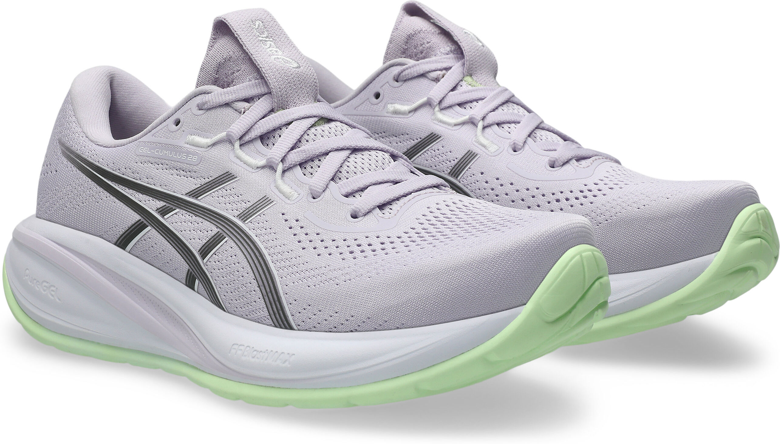 Laufschuh ASICS "GEL-CUMULUS 28", Damen, Gr. 40, dahlia, illuminate gelb, Synthetik, Schuhe Laufschuh, sportlicher Stil, leicht profiliertes Laufsohlenprofil, Schnürung dahlia, illuminate gelb 40