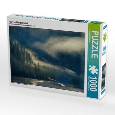 CALVENDO Puzzle Fahrt im Morgennebel | 1000 Teile Lege-Größe 64 × 48 cm Foto-Puzzle für glückliche Stunden