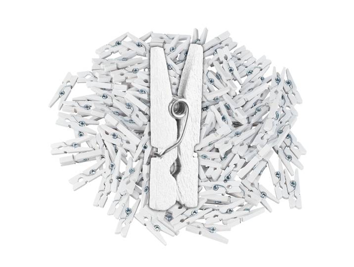 Mini Holzklammern 400er-Set Weiss