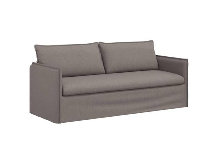 IBUQDDV Sofa Taupe 196 x 82 x 85 cm Stoff Modulare Anordnung,Metallrahmen,Stoffbezug,Schaum-Faser-Sitzkissen,Holzwerkstoff-Armlehnen,Kunststofffüße