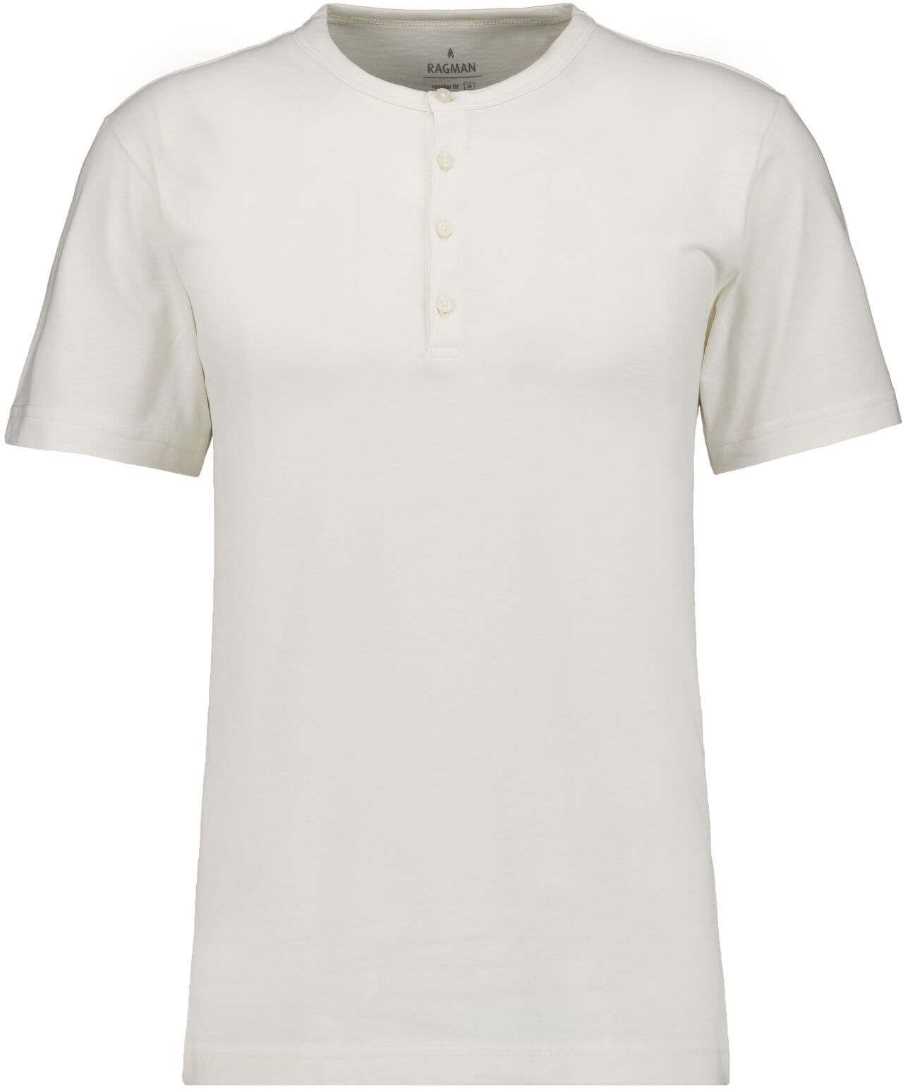 Longshirt RAGMAN, Herren, Gr. 114, weiss (ecru, 008), Jersey, Baumwolle, regular fit, Shirts Longshirt ecru, 008 114