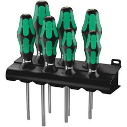 Wera 367/7 TORX HF Kraftform Plus Schraubendrehersatz mit Haltefunktion + Rack, 7-teilig - 05223161001