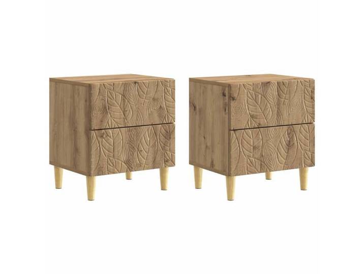 NOUVEAU Cabinet de chambre - Table de chevet - (Lot de 2) - table de lit - Chêne artisanal - 43x34 5x48cm 36029