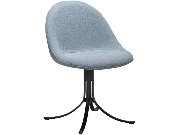 DAN-FORM Stilvoller Stuhl 2er-Set Dolo Stoff hellblau - Stuhl 2er-Set