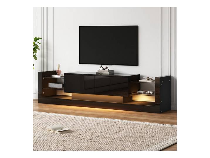 Fine Life Pro TV-Schrank Lowboard / TV‑Schrank / TV‑Lowboard mit LED‑Beleuchtung 181 cm, für Fernseher bis 80 Zoll