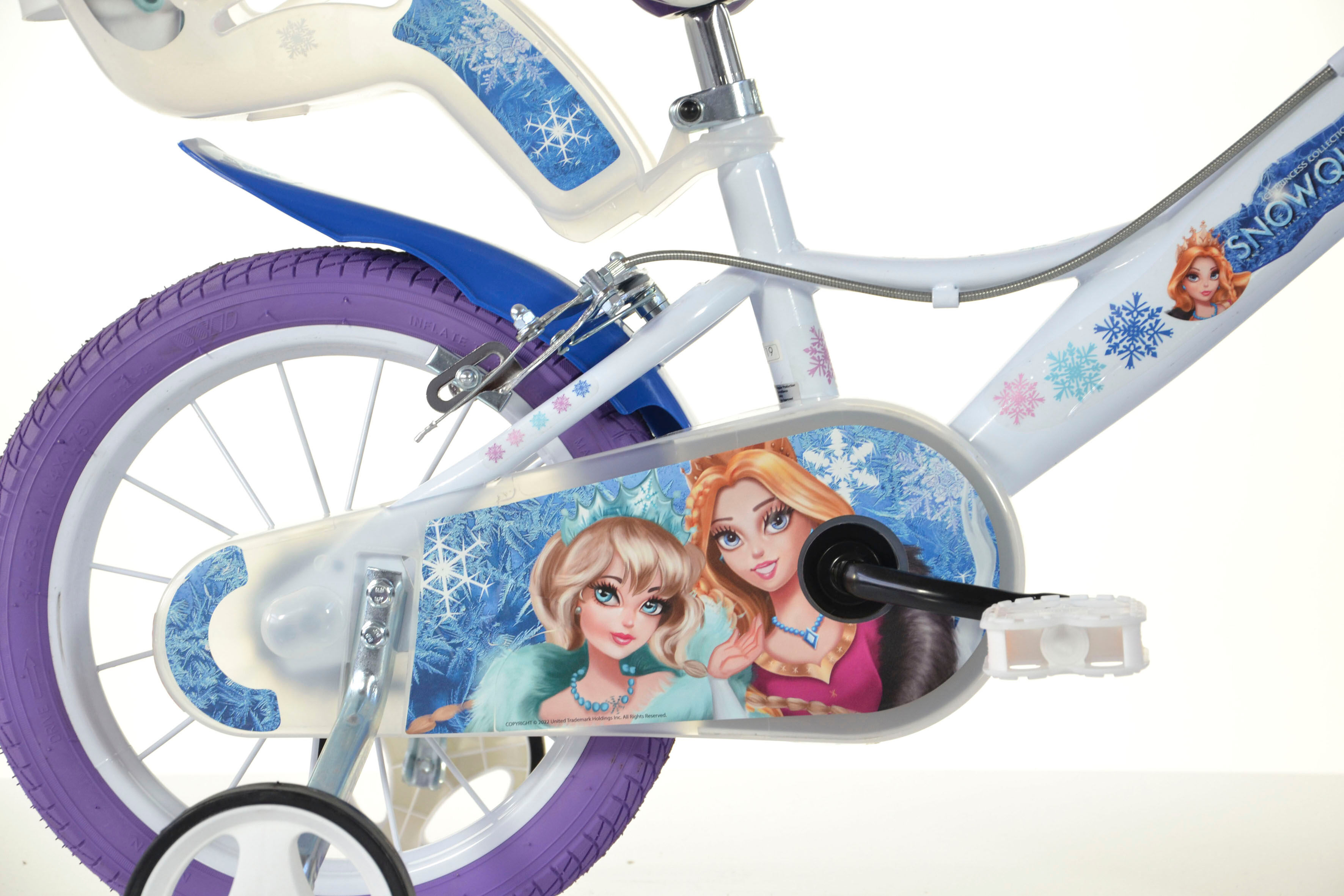 Kinderfahrrad DINO BIKES "16" Snowqueen Kinderfahrrad Mädchen stabiler Stahl-Rahmen Stützräder" Gr. 30, weiß, Fahrräder, Kinder, 30cm, 16 Zoll (40,64cm), Kinderfahrrad, mit Stützrädern, Korb und Puppensitz