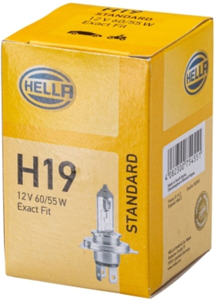 Hella Lampadina Halogen H19 Standard 12V, 60/55W, 1 pezzo