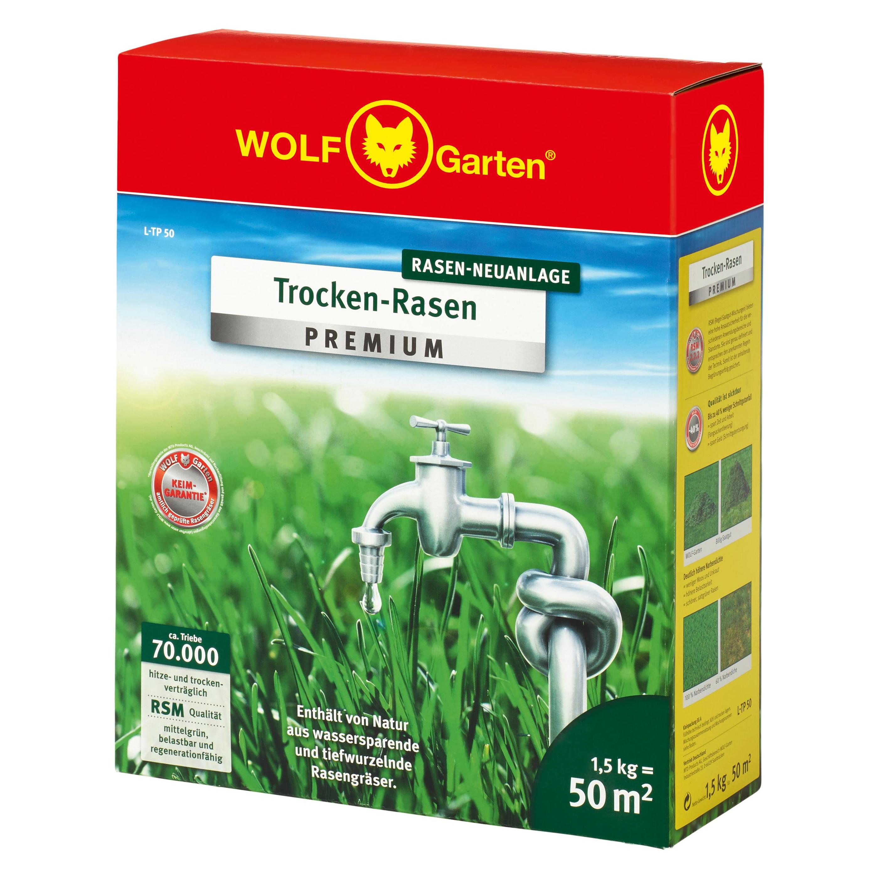 Wolf-Garten Rasen Neuanlage Trocken Rasen L-TP 50 (Rasensamen) (3824630)