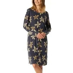 Schiesser Long Sleeve Nightshirt Dunkelgrau 3XL Damen