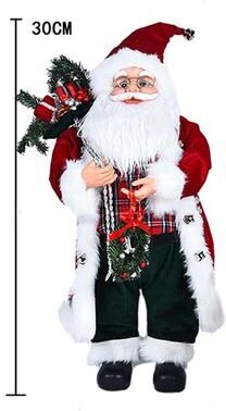 Inspire Select Standing Santa Claus Christmas Figurine Festive Holiday Window & Table Decoration a21