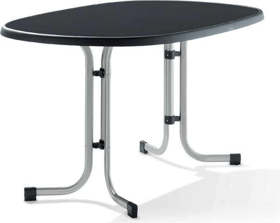 Klapptisch >Boulevard< in Schiefer anthrazit, mecalit-PRO - 138x72x88cm (BxHxT)