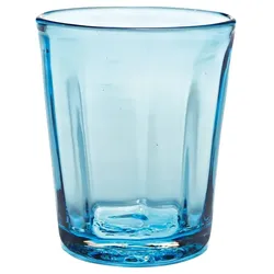 Zafferano Set aus 6 wunderschönen, mundgeblasenen Trinkgläsern in Aquamarin, handgefertigt für einen eleganten Tisch