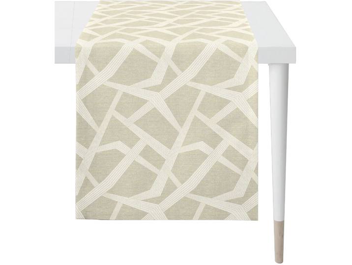 Tischläufer APELT Domino , beige, B:140cm L:44cm, Polyester, Viskose, Tischdecken, Tischläufer