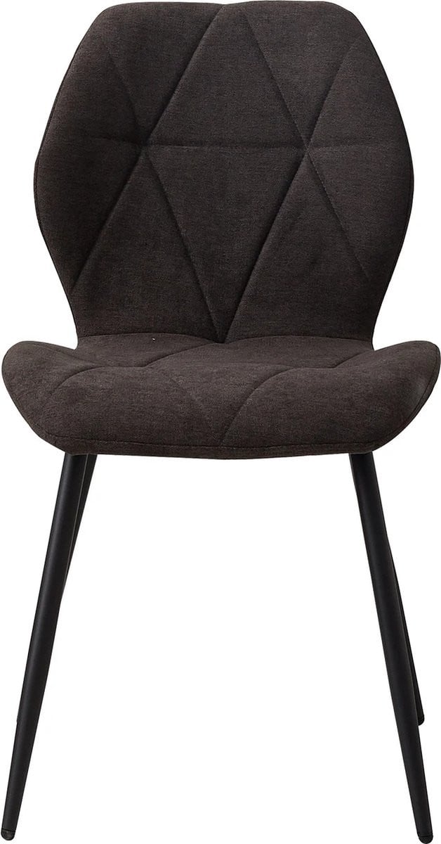 Set van 4 bruine eetkamerstoelen