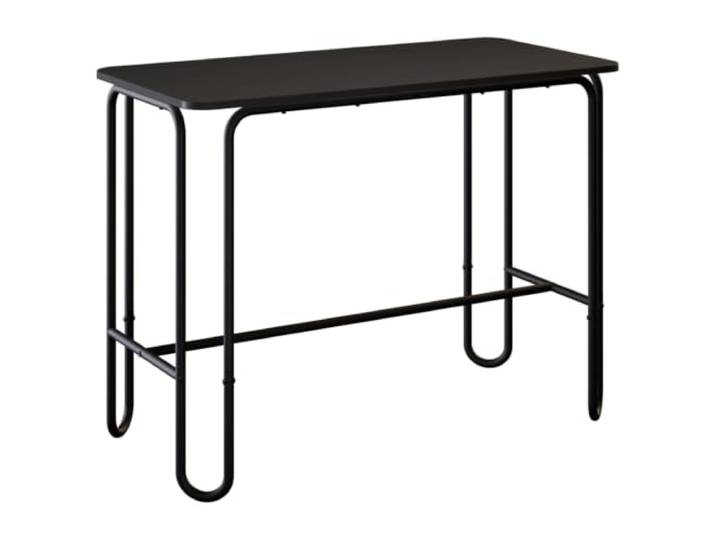 GHVBNMF Esstisch 100x50x75 cm Küchentisch Schwarz Holzwerkstoff Rechteckiger Tisch für Esszimmer und Küche mit robustem verzinktem Stahlrahmen, U-Beinen und pflegeleichter Platte.