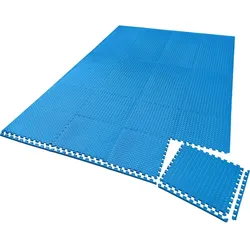 TecTake GmbH tectake Bodenschutzmatte 24-tlg. - 24er Set blau
