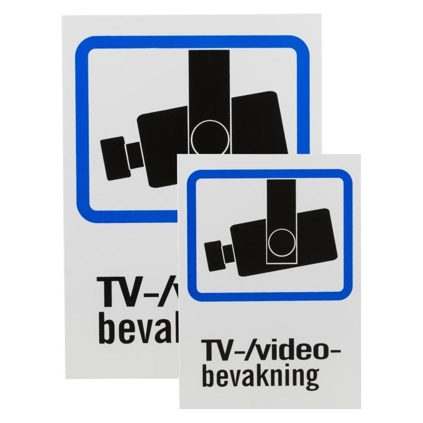 Deltaco Plastskylt TV/Video-bevakning A4 & A5-storlek (20-005)